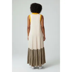R2 The Red Raccoon Colorblock Maxi Dress Small‎ Sleeveless Boho Tiered thumbnail 2