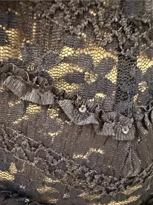 Mystic black bow lace sequin formal homecoming dress size M thumbnail 5