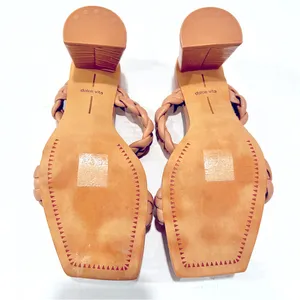 Dolce‎ Vita Paily Braided Sandal Chunky Heel Women's 9.5 Tan Faux Leather NEW thumbnail 9
