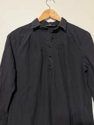 Tuckernuck X Pomander Place Black Polly Pop Collar Relaxed Shirt Dress Small thumbnail 4