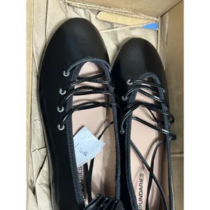 No Boundaries Corset Ballet Flats Black Lace Up Ankle Tie Womens Shoes Sz 7 NWOB thumbnail 10