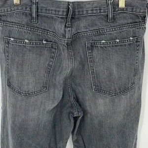 Old Navy Mens Straight Jeans Loose Ample 100% Cotton 5 Pocket Bkack Gray Size 38 thumbnail 5