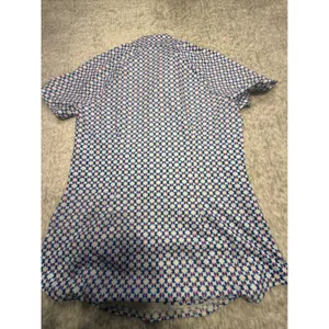 Jofit‎ Womens Golf Polo Shirt Short Sleeve XS Blue White Pink Geometric NWT thumbnail 4
