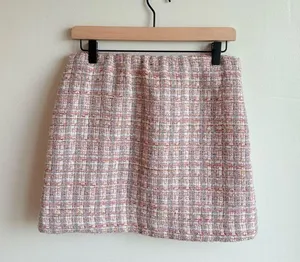 House Of Harlow 1960 NEW Women’s Tweed Pixie Dust Plaid Pink Mini Skirt Size S thumbnail 9