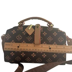 Brown Nice Leather Women’s purse with Structured Design and Gold Hardware thumbnail 4