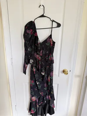 AMUR Pasqualena One Shoulder Dress in Floral Print thumbnail 7