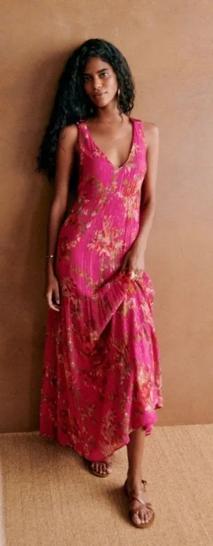NWT Sezane Titania in Helena Fuchsia Pink Maxi Tank Dress 36 / US 4 thumbnail 1