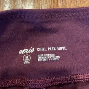 Aerie burgundy high rise leggings medium long thumbnail 7