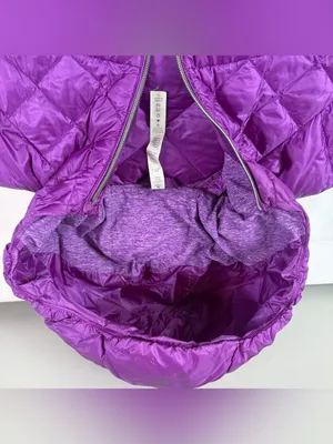 Lululemon Goose Down For A Run Zip Up Violet Puffer Quilted Coat Women's Sz 8 thumbnail 10