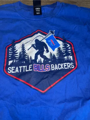 Seattle Bills Backers Blue Graphic Hanes Tee - XL thumbnail 2