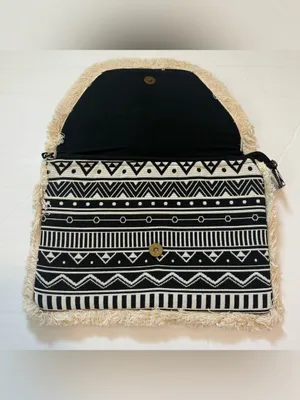 Roller Rabbit Boho Fringe Beaded Clutch thumbnail 3