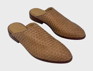Nisolo Ama Womens Sandals Brown Leather Woven Mule Slip On Slide Boho US 7.5 thumbnail 1
