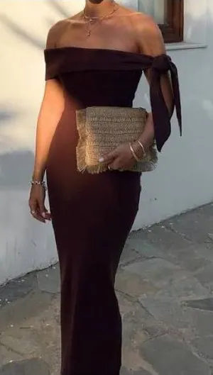 SNDYS x REVOLVE Jaymes Maxi Dress in Chocolate thumbnail 1