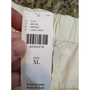 Anthropologie Mare Mare Curved-Hem Chino Pants Wide Leg Light Sand Size XL thumbnail 7