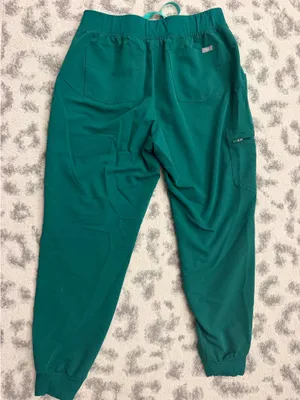 FIGS Jogger Pants Zamora Scrub High-Waisted Hunter Green thumbnail 3