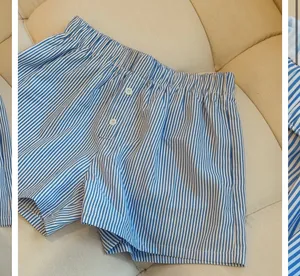Nautical Striped Women’s Elastic Waist Shorts thumbnail 2