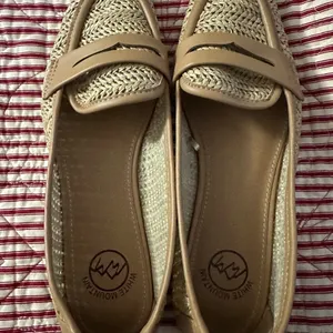 White Mountain Tan Flats with Woven Pattern thumbnail 1