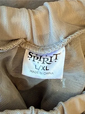 NWT Spirit Halloween sequinned mini skirt, silver tone large round sequin, sz L thumbnail 3