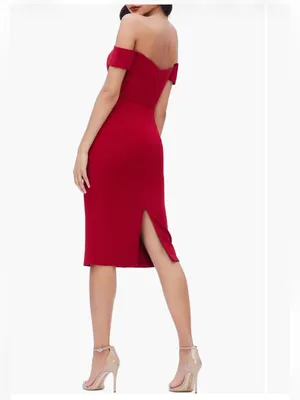 DRESS THE POPULATION Bailey Dress in Garnet thumbnail 2