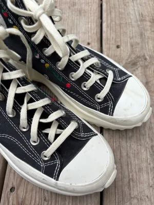 Converse Run Star Hike High Top Sneaker Black Embroidered thumbnail 7