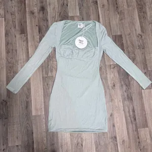 Princess Polly Javier Sage Green Long Sleeve Corset Mini Dress 6 NWT thumbnail 2