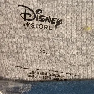 Disney Store Gray Mickey‎ & Minnie Long Sleeve Thermal Hugs & Kisses Top XXL thumbnail 4