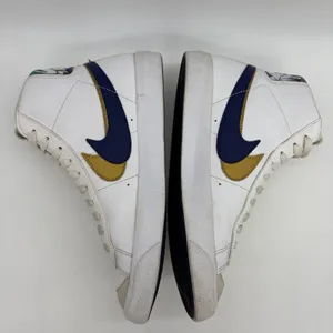 Nike Youth 6.5Y Womens 8 Blazer Mid '77 SE GS White Blue Void Gold‎ DD1847-102 thumbnail 4