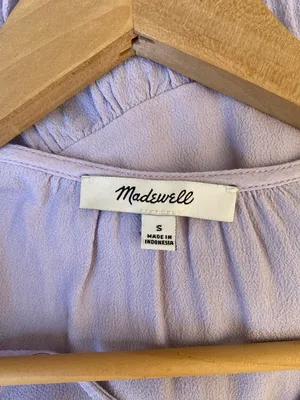 Madewell Ruffle Top In Lavender S thumbnail 3