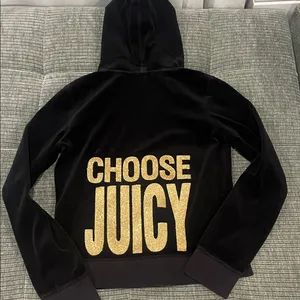 Juicy Couture Black Velour Hoodie thumbnail 3