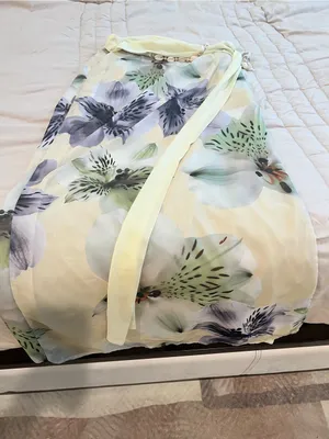 Light Yellow Halter Swim Top with Floral Sarong thumbnail 6