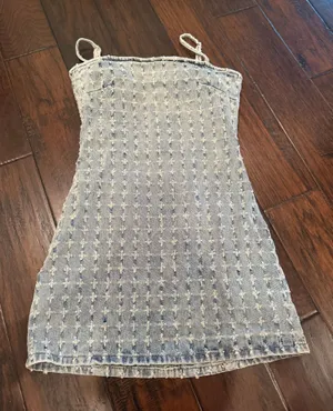 Forever 21 Pattern Jean dress thumbnail 1