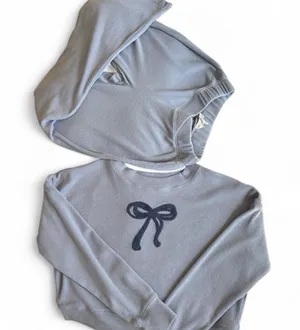 Blue Bow loungewear set thumbnail 1