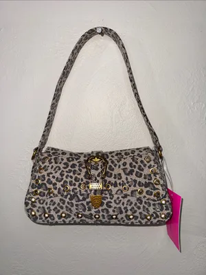 NWT Betsey Johnson XOISLA Leopard Grommet Shoulder Bag thumbnail 1