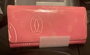 Cartier happy birthday wallet‎ with authentication card Pink thumbnail 1