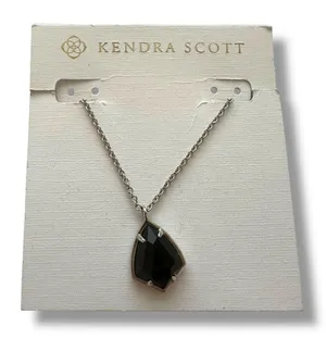 Kendra Scott Black Pendant Necklace NWOT thumbnail 1