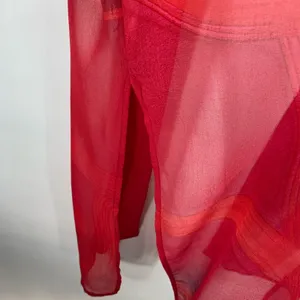 Pink Sheer Swim Coverup Caftan Art To Wear Boho Glam Sz Medium thumbnail 10