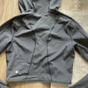 Lululemon cropped half zip athletic hoodie In Black thumbnail 12