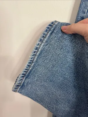 American Eagle Strigid Curvy Embellished Bling Super High Waist Baggy Straight Jeans sz 10L thumbnail 9