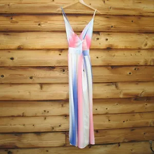 NWT Pastel Watercolor Maxi Dress thumbnail 4