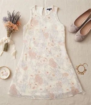 Tommy Hilfiger Floral Sleeveless Shift Dress, Size 4, Fully Lined, Keyhole‎ Back thumbnail 1