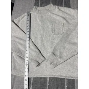 Old Navy Womens Gray Mock Neck Long Sleeve Pocket Sweatshirt Size S thumbnail 2