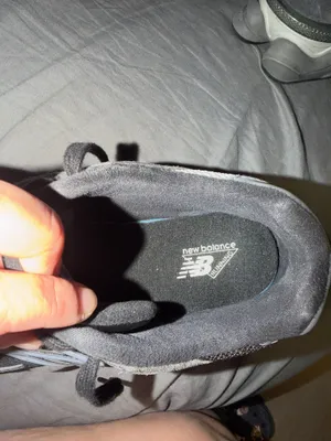 New Balance Men's Gray & Black Suede Mesh Sneaker thumbnail 6