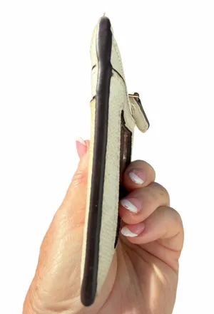Coach Cream Leather Mini Skinny ID Case thumbnail 5