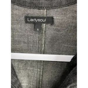 Ladysoul Womens Tunic Top Black Denim Quarter Zip Side Zips Small thumbnail 4