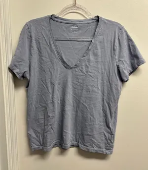 Madewell Light Blue V-Neck Short Sleeve Tee thumbnail 1