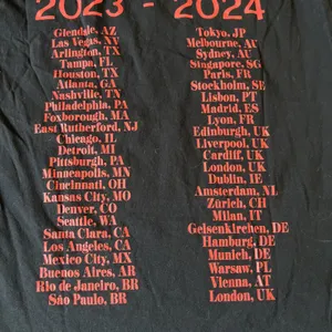 Taylor Swift Eras Tour 2023 2024 Concert T-Shirt L Black Double Sided Tee thumbnail 6