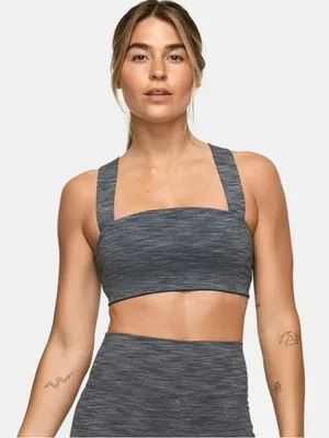 Outdoor Voices Freeform Sports Workout Bra Size XS Heathered Gray Unlined thumbnail 1