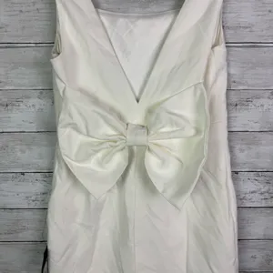 Lulus Blissfully Beaming White Sleeveless Bow Mini Dress White Size Medium thumbnail 6