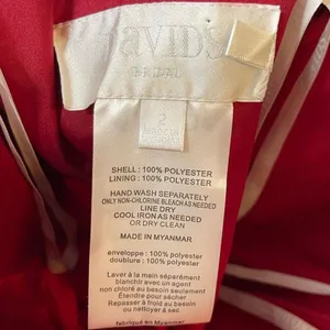 David's Bridal Strapless‎ Dress Red thumbnail 7