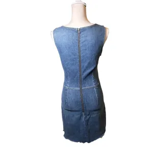 Reformation Jeans Zinnia Dress Denim Romper Blue Sleeveless‎ Zip Back Size 4 thumbnail 2